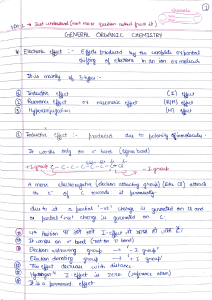 Chapter 1 General Organic Chemistry notes pdf