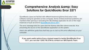 Effective ways to tackle QuickBooks Error 3371