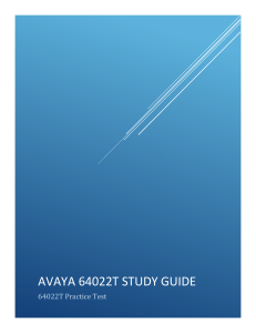 Avaya 64022T Certification Study Guide