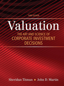 Valuation: Corporate Investment Decisions Textbook