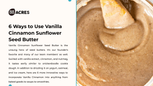 6 Ways to Use Vanilla Cinnamon Sunflower Seed Butter