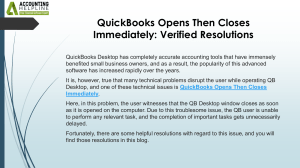 Expert solutions for QuickBooks Opens Then Closes Immediately