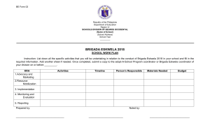 Brigada Eskwela 2018 School Work Plan