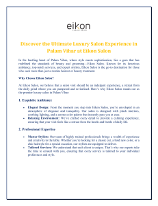 Discover the Ultimate Luxury Salon Experience in Palam Vihar at Eikon Salon