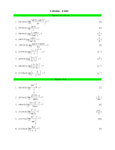 Calculus - 1. Limit