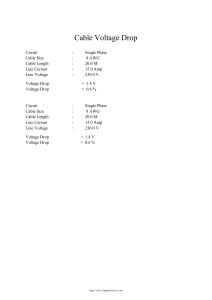 Cable Voltage Drop Calculation: 8 AWG, Single Phase