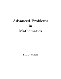 Advanced Math Problems Textbook with Solutions