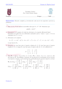 Algebra Lineal examen