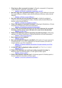 What factors affect enzymatic browning mcq