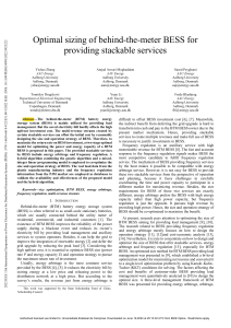 Optimal sizing of behind-the-meter BESS for providing stackable services