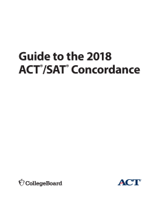 2017-2018 SAT-ACT Concordance Table