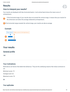 Entrepreneurial Potential Self-Assessment