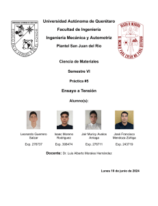 Ensayo de Tracción Acero 1018: Informe de Laboratorio