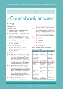 IGCSE Combined Science Coursebook Answers