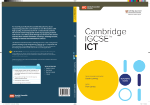 Cambridge IGCSE ICT Teacher's Guide