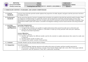 DLL MATATAG  SCIENCE 7 Q1 W1