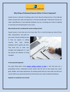 Why Hiring a Professional Resume Writer in Pune is Important 