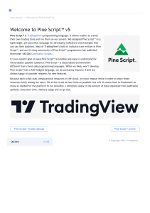 Pine Script v5 User Manual: TradingView Programming Guide