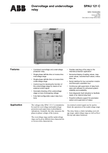 SPAU 121 C Over/Undervoltage Relay Datasheet