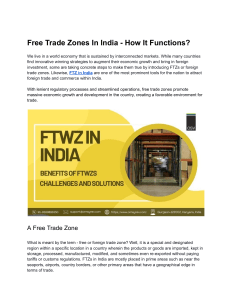 Free Trade Zones In India - How It Functions 