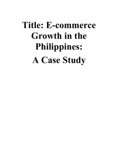 Case Study Title E-commerce Growth in the Philippines