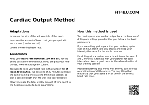 Cardiac Output Method for BJJ Training