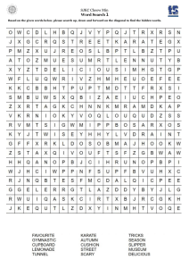 Word Search Worksheet