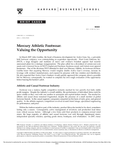 Mercury Athletic- Valuing the Opportunity