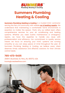 Summers Plumbing Heating & Cooling - Peru