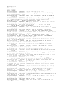 BIO2201 LECTURE - CHAPTER 2