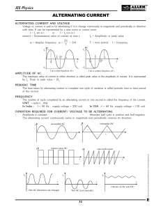 Alternating Current (AC) Physics Concepts