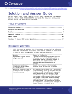 Solution Manual For South-Western Federal Taxation 2025 Corporations, Partnerships, Estates and Trusts, 48th Edition by Annette Nellen, James C. Young,