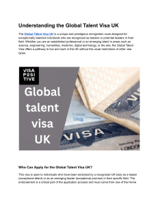 Global Talent Visa UK: Requirements & Benefits