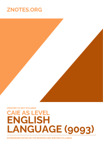 CAIE AS Level English Language Study Guide