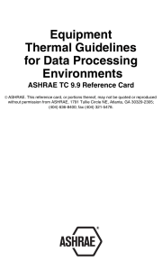 ASHRAE thermal guid lines Class A1 table 2.1