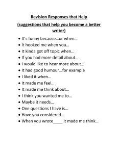 Revision Responses for Better Writing