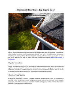 Monroeville Roof Care Top Tips to Know