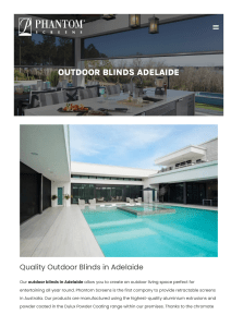 Outdoor Blinds Adelaide