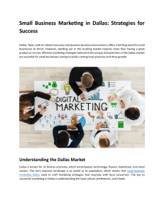 Small Business Marketing Dallas