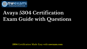 Avaya 5304 Certification Exam Guide with Questions