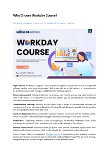 Why Choose Workday Course