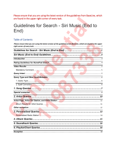 Guidelines for Search - Siri Music (End to End)