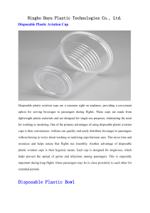 Disposable Plastic Aviation Cup