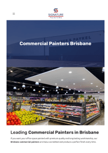 Commercial Painters Brisbane