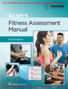 eBook (EPUB) ACSM’S Fitness Assessment Manual 6e ACMS