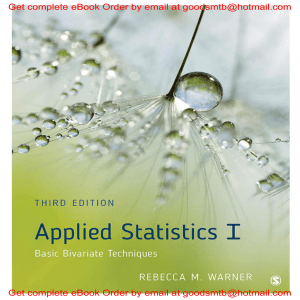 eBook (EPUB) Applied Statistics I Basic Bivariate Techniques 3e Rebecca M. Warner