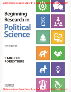 eBook (EPUB) Beginning Research in Political Science 2e Carolyn Forestiere