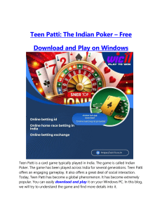 Teen Patti The Indian Poker – Free Download and Play on Windows