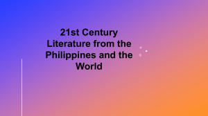 Philippine Literature Introduction Module