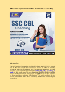 What are the key features to look for in online SSC CGL coaching